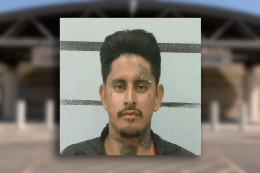Mugshot of Elton Castron-Osorio, a 27-year-old Lubbock man sentenced to 15 years for arson and weapon charges, with dismissed sexual assault and drug charges related to a 2021 incident.