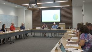 Lubbock Board of Health meeting discussing potential federal budget cuts to local public health services in June 2025.