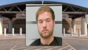 Mugshot of Andrews Police Department officer Micah Caleb Smyth, arrested in Lubbock on child abuse charge.