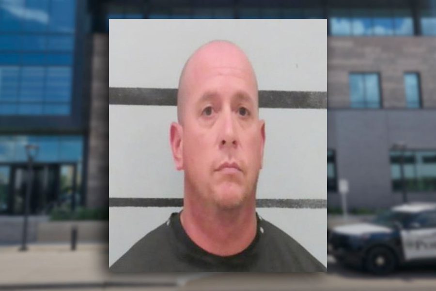 Mugshot of Daniel Diaz-Gonzalez, Lubbock Police Department employee accused of assaulting an elderly registered sex offender during check-in.