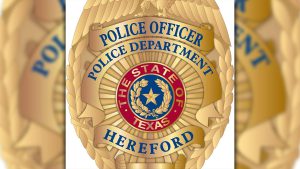 Hereford Police Department badge, State of Texas seal in center.