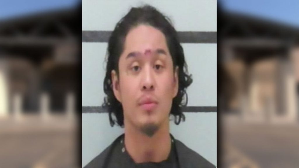 Mugshot of Kaleb Saldana, a 28-year-old Lubbock man arrested for assault, unlawful restraint, and other charges related to an incident at the Alpha Motel.