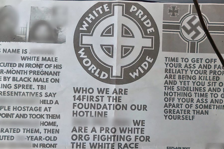 Racist white pride flyer with swastika distributed in Lubbock condemned by mayor and GOP chairman.