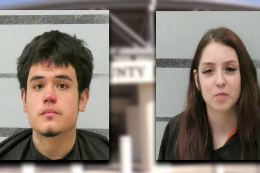 Booking photos of Selena Lucero and Sebastian Mejia, both arrested after a Lubbock police chase and crash that injured an infant.