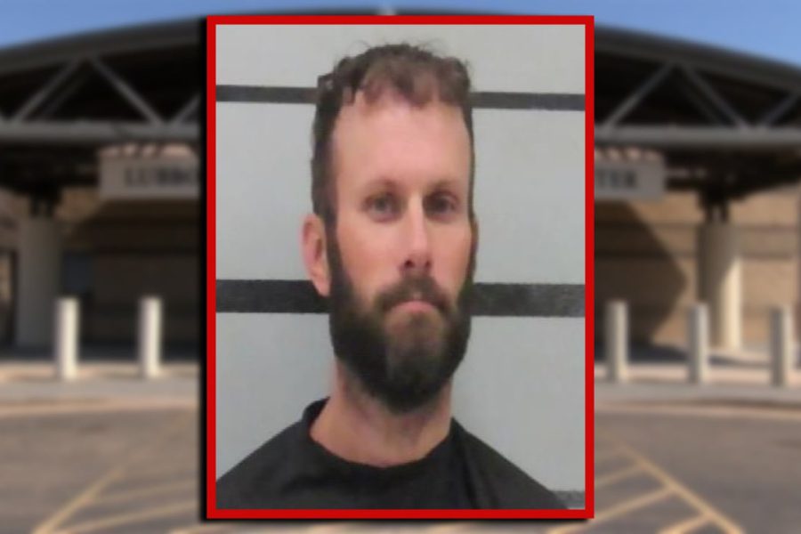 Mugshot of Christopher Martin, the Ohio man indicted for kidnapping a woman in Lubbock, displayed in front of the Lubbock County Detention Center.