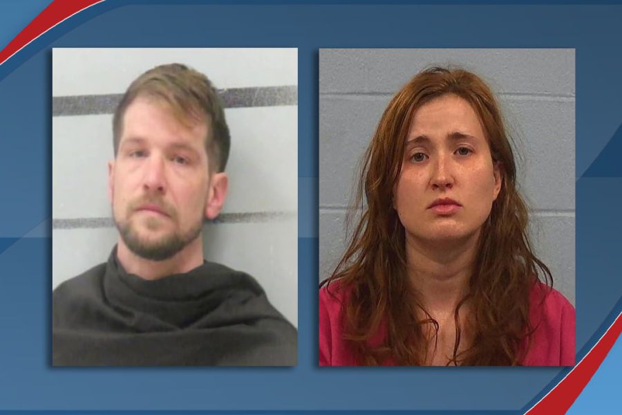 Mugshots of Justin Liford and Dava Pound shown side-by-side in connection with a federal child abuse case.