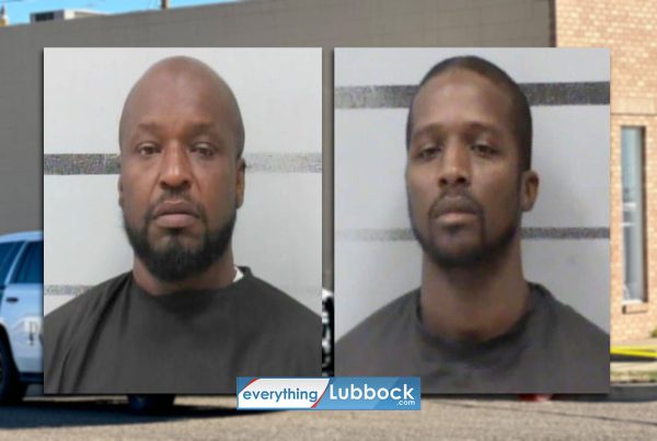 Mugshots of Patrick Bradley and Tony Johnson, both charged with the 2023 murder of Clifton Holmon in Lubbock, Texas.