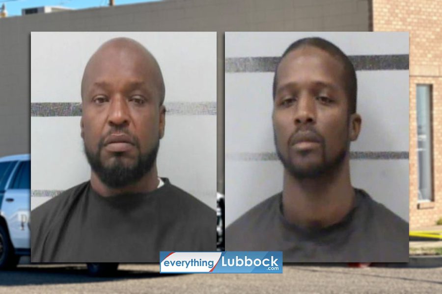 Mugshots of Patrick Bradley and Tony Johnson, both charged with the 2023 murder of Clifton Holmon in Lubbock, Texas.