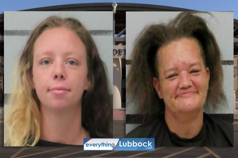 Mugshots of Megan Nicole Beaudry and Holly Kay Smith, arrested in Slaton for child endangerment, animal cruelty, and trespassing.