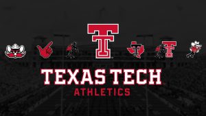 Texas Tech Athletics unveils the modernized Double T logo for 2026 with classic Red Raider emblems in the background.