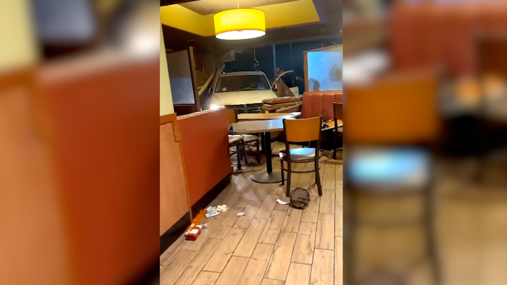 Grand Slam with a Side of Airbags: Car Crashes Through Lubbock Denny’s