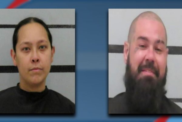 Mugshots of Marisabel Casas and Dameon Pakus, arrested after a July 2025 handgun incident at Copper Caboose in Lubbock, Texas.
