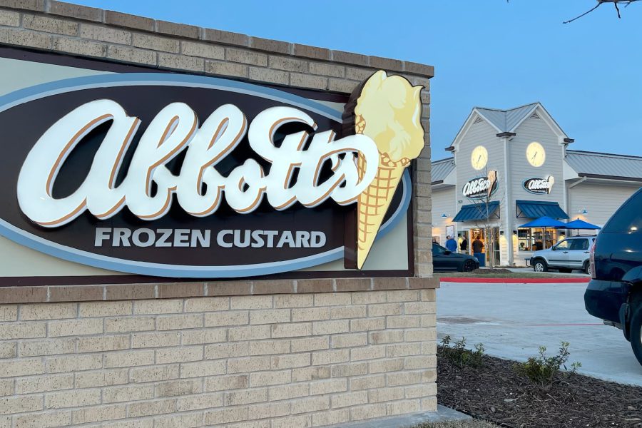 Abbott’s Frozen Custard storefront in Lubbock before closing after one year in business.