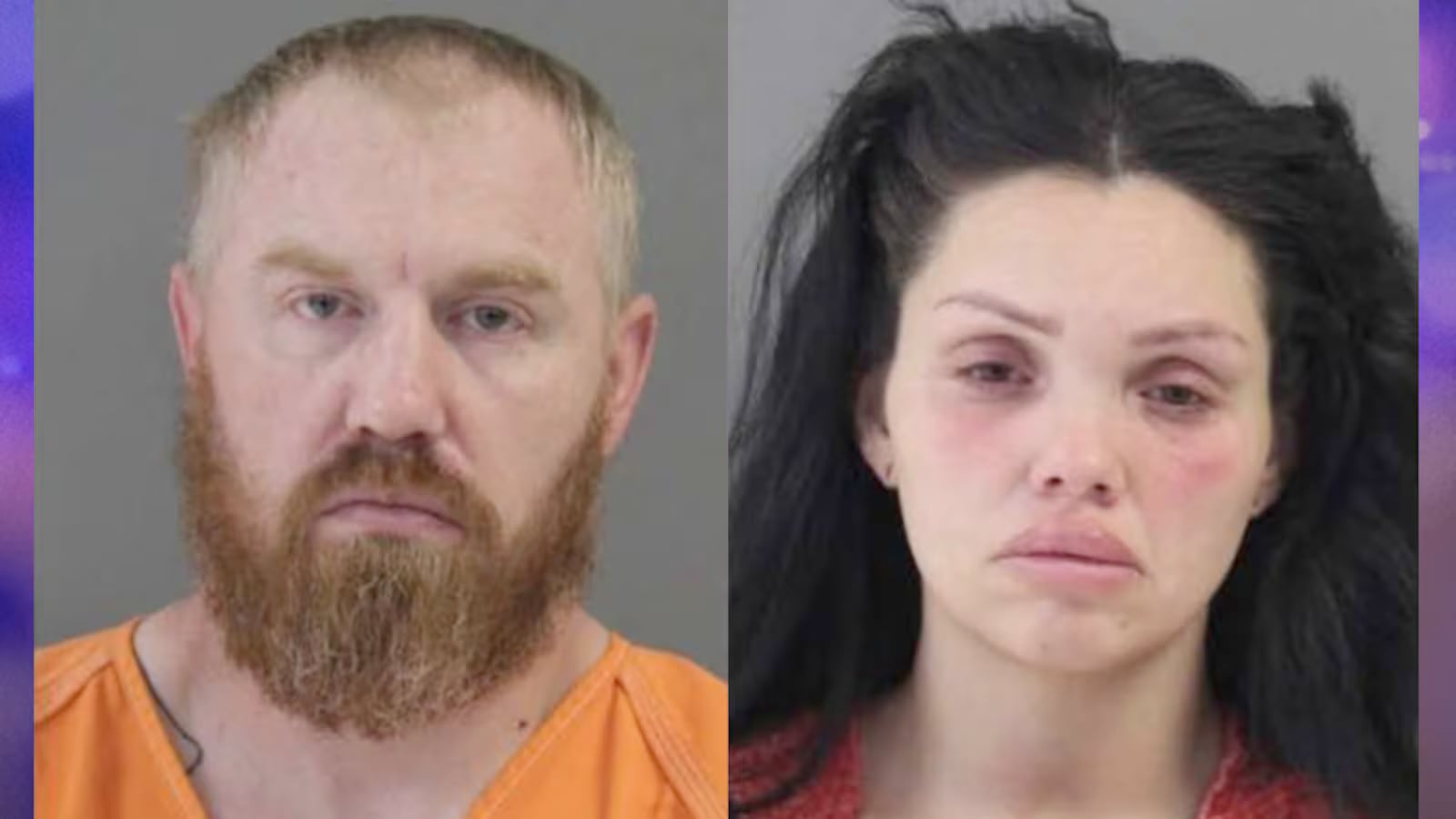 Mugshots of Seth and Markeya Russell in Gaines County who were arrested in connection with a child injury investigation.