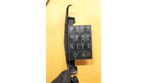 Credit card skimmer keypad device removed from a West Texas retail location, showing the fake keypad overlay used by criminals to capture PIN entries.