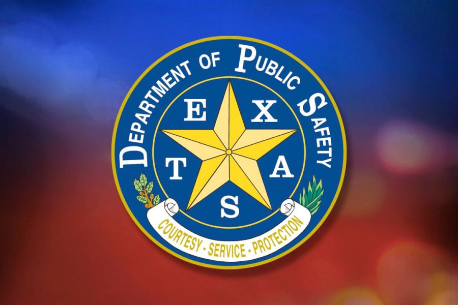 Texas Department of Public Safety seal with gold star and blue background.