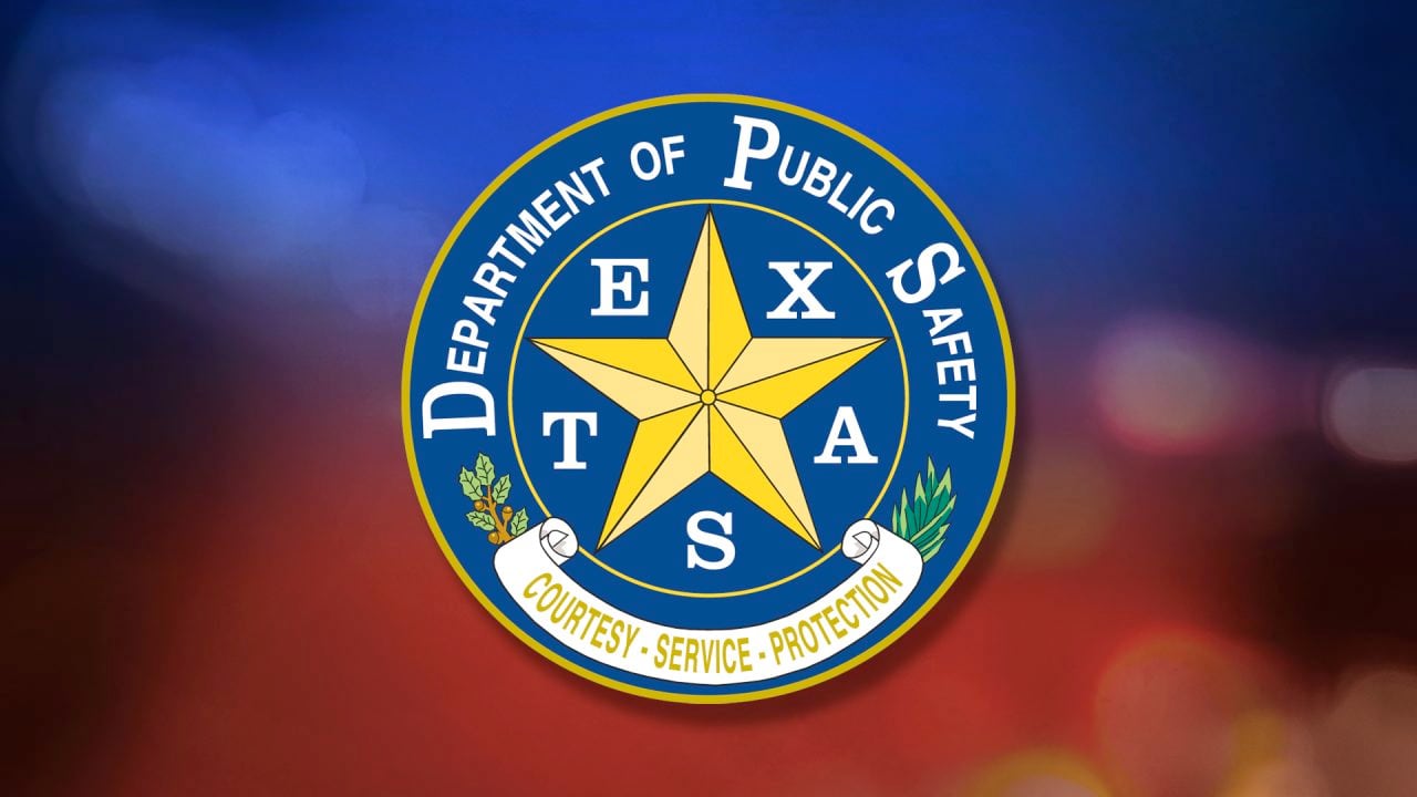 Texas Department of Public Safety seal with gold star and blue background.
